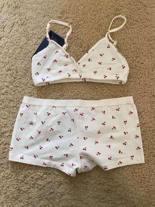 Cherry Cotton Bra Sets