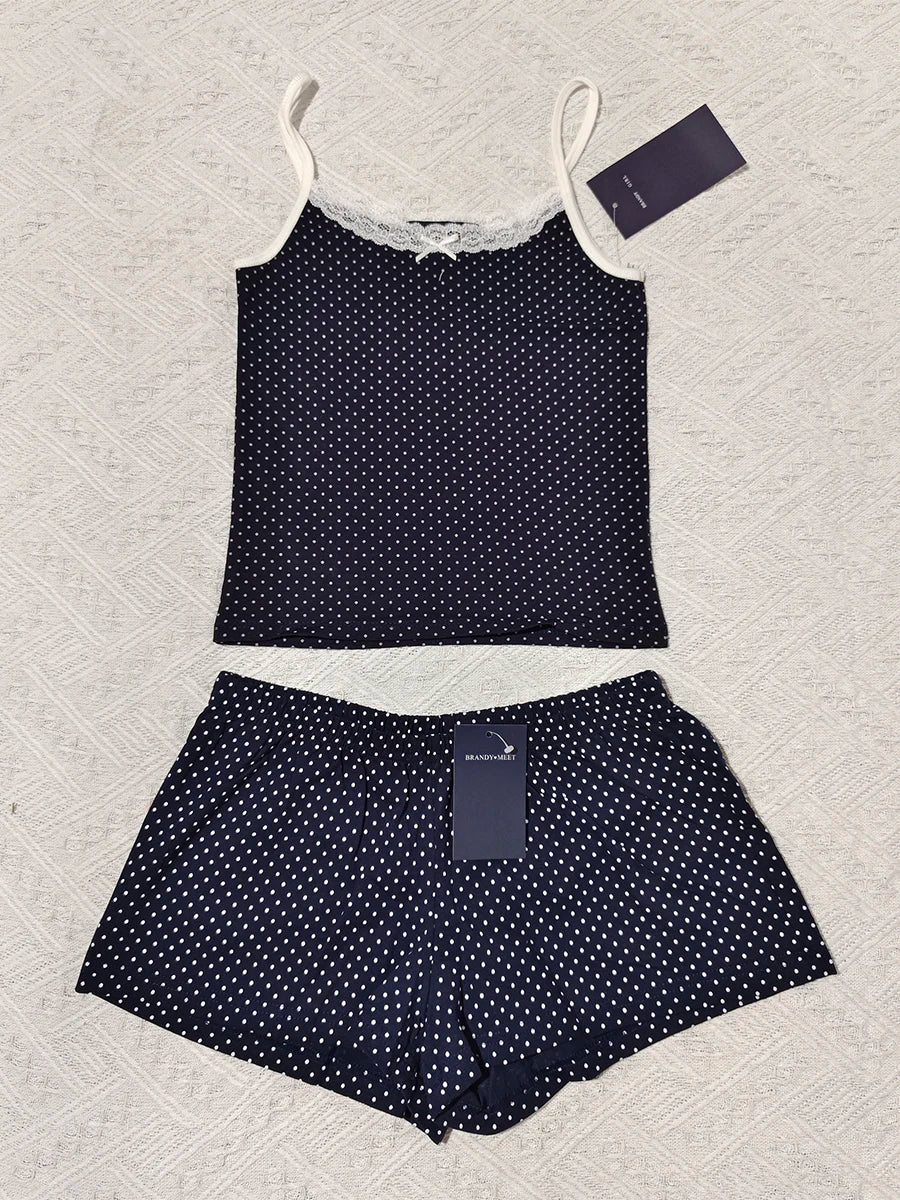 Dot Navy Cotton Sets